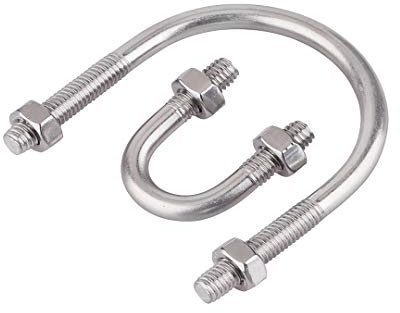 BOZONLI U-Bolzen U-Schrauben Edelstahl Bügelbolzen Gewindebügel Öse Bügel M8×76mm,2 stück