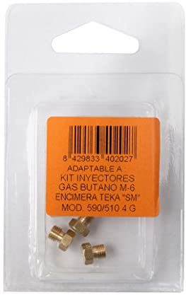 TLT PARTS Kit INYECTORES GAS BUTANO M-6 COCINA TEKA SM