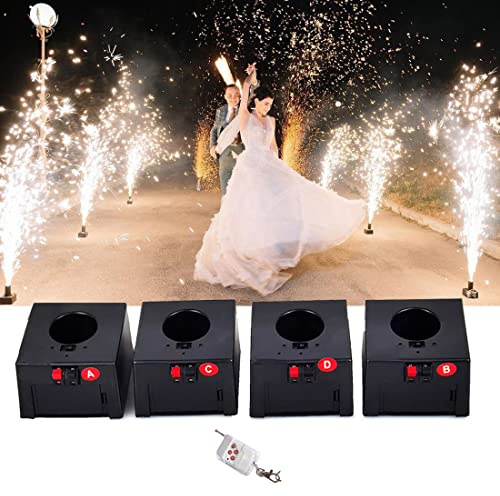 Mini Fontana Fredda Fuochi D'artificio Macchina, 4 pz/6 pz Ricevitori Freddo Fuochi D'artificio Accenditore Macchina, Wireless Remote Pyrotechnics 4/6 Cues Stage Equipment Sistema Fontana,4Cues