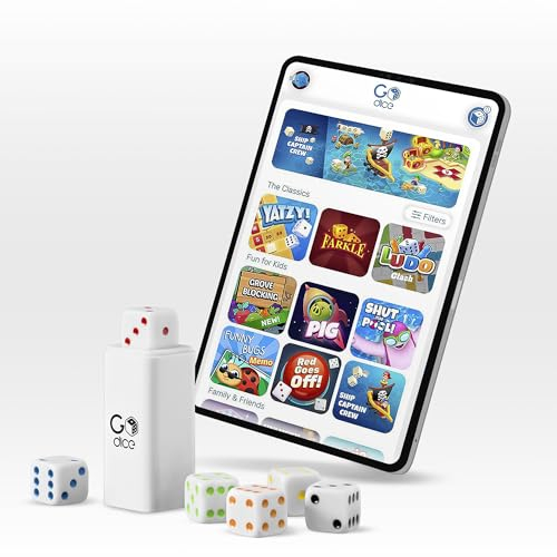 GoDice - Intelligente, verbundene Würfel. Bringt die besten Würfelspiele Aller Zeiten ins 21 Jahrhundert. Lehrreiche, unterhaltsame Innovative Spiele für Familie, Freunde. (GoDice 6 Pack)