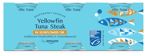by Amazon MSC Tonno A Pinne Gialle Intero All'olio Di Semi Di Girasole, 6x80g