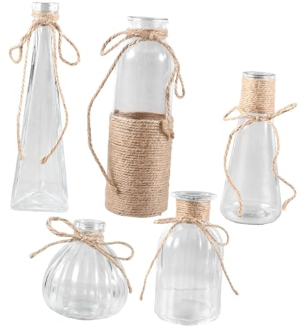 DECHOUS 5piezas Jarrón De Transparente Decorativo para Arreglos para Decoración Moderna del Hogar y Recepción