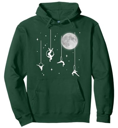 Aerial Hoop, Fly With The Stars Moon, Aerial Yoga Geschenke Pullover Hoodie