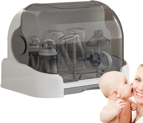 Aufbewahrungsbox für Fläschchen – Sterilisator für Fläschchen für Flaschen, Organizer für Flaschen | Aufbewahrungsbox für Flaschen, staubdicht für Kleinkinder, Trockengestell für die Theke