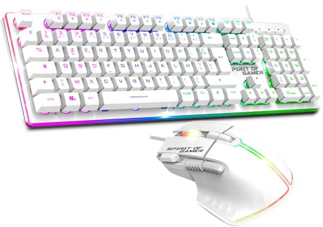 Pack gaming filaire clavier et souris Spirit Of Gamer Ultimate 600 Blanc