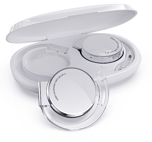 Micool on-ear-hörlurar trådlös Bluetooth V5.3, öppna öronproppar trådlösa med öronkrokar, klämma på hörlurar sportheadset Bluetooth med 4 mikrofoner, lång batteritid/med laddningsfodral