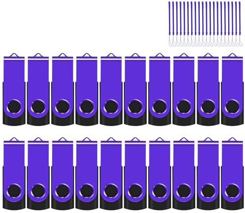 2GB 20-Pack USB Flash Drives Bulk EASTBULL USB 2.0 Thumb Drive,Purple