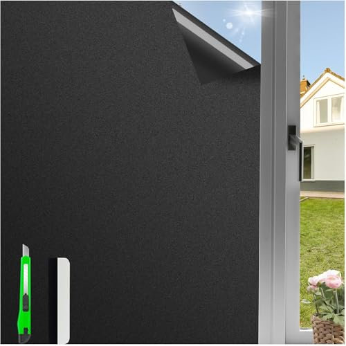 Antrect Lámina de vidrio opaca para ventana de cristal esmerilado, opaca, para exteriores, 40 x 200 cm, mate, para ventanas con cuchillo