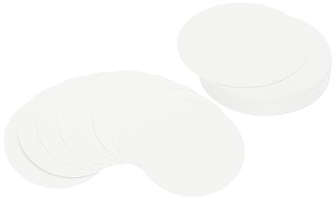 PATIKIL 4Pouce Cercle Carton Forme Ronde Découpages Papier Blanc 50Pcs | Épais Carton Coaster pour Projets DIY Artisanat ornementation Tableau d'Affichage Salle de Classe