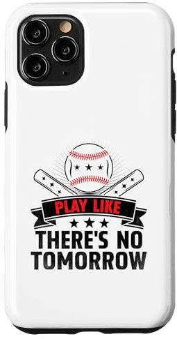 Coque pour iPhone 11 Pro Jouez comme il n'y a pas de tomorrow Catcher Pitcher Softball