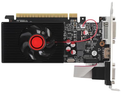 GT730 4GB DDR3 Graphics Card, 128-Bit GPU with Dual DisplayPort, DVI VGA HDMI Ports, 650MHz Core Frequency for Gaming and Everyday Computing