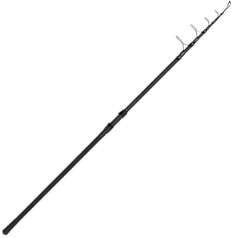 Fox Eos-X - Caña de pescar telescópica de 12 pies y 3 libras, fibra de carbono ligera y sensible, sistema de guía Slik, tope cónico con envoltura retráctil japonesa completa, asiento de carrete de 18
