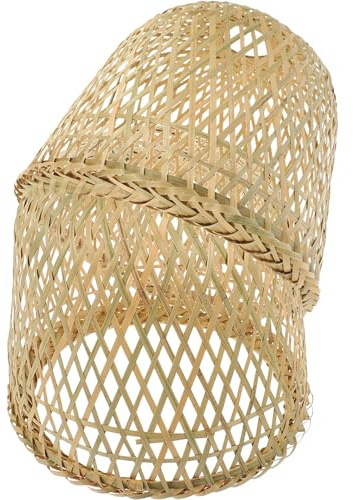 DOITOOL 2 Pezzi Coperchio della lampada da tavolo in bambù lampada da tavolo in vimini decorazioni da appendere per la casa lampadario sospensione lampada sospensione paralume in paglia