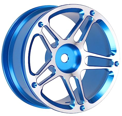 IMIKEYA 4stücke Metallnabe Radmodell Felge Automodellkomponente Drift Crawler Rennwagenzubehör Teil Variante a Blau