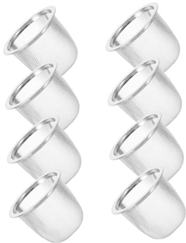 Amosfun Set Da 8 Pezzi Colini in Metallo Per Teiera, Infusore Per Tè in Acciaio Inox 5,8x5 Cm, Filtro Riutilizzabile Per Tè Sfuso e Spezie, Compatibile Uso Quotidiano in Cucina