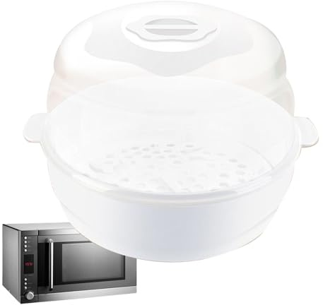 Gupcaqosjw Flaschen-Sterilisator Mikrowelle, 22,5 x 22 x 17,5 cm, Mikrowellen-Sterilisator, Babyflasche, Mikrowellenreiniger, Hochtemperaturbeständiger Dampfgarer, Still-Aufbewahrungs-Dampfgarer