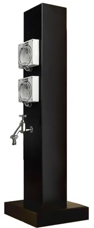 Colonne d'eau sur Pied, Fontaine Jardin, Poteau Intégré en Acier Inoxydable pour l'eau et L'électricité dans, Borne D'incendie Multifonctionnelle(80cm/31in)