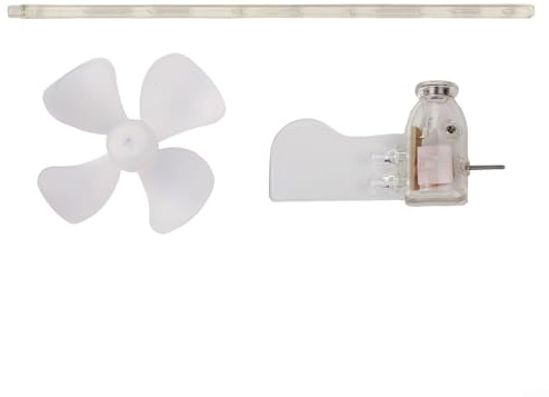 Compact wind energy windmill model with For Red LED, 360 degree rotating wind turbine for classroom demonstrations and interactive science experiments