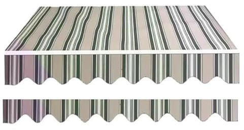 Tessuto di ricambio per tenda retrattile, 240 x 200 cm, colore cachi, compatibile con tende da sole da 200/250/280/300/350/400/500 cm, resistente copertura parasole