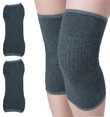 Genérico DINGFDENG Rodillera de Cachemir Talla - Soporte Térmico CE para Artrosis/Dolor, Compresión Nocturna Antideslizante (L)