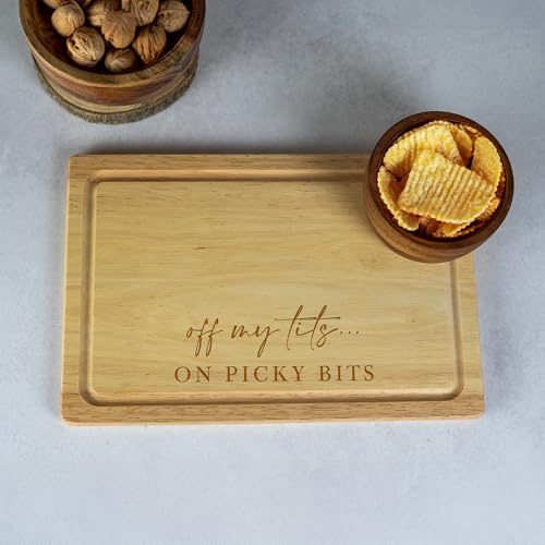 Personalised Hevea Wood Chopping Board Engraved Cutting Board Picky Bits Charcuterie Novelty Viral Cheese Board