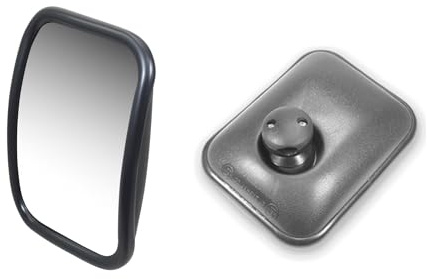 Rétroviseur Extérieur Latéral Grand Angle Miroir en Verre Convexe 22x17cm / Bras Ø20-30mm Homologué E4 Universel pour Camion Poids Lourds Tracteur Agricoles Chariot Élévateur Fourgon