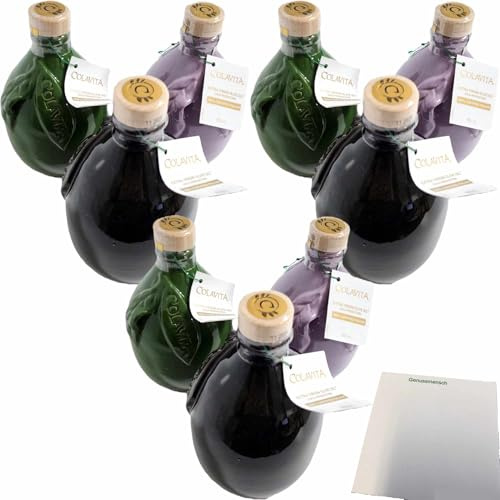 usy Bundle für Colavita Olivenöl Extra Vergine Extra natives Olivenöl in Keramik Amphore 3er Pack (3x3x250ml) + usy Block