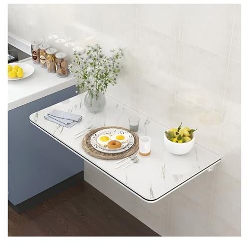 Tavolo da pranzo pieghevole salvaspazio 90 x 40 cm, in legno, per esterni, multifunzione, ideale per piccoli spazi