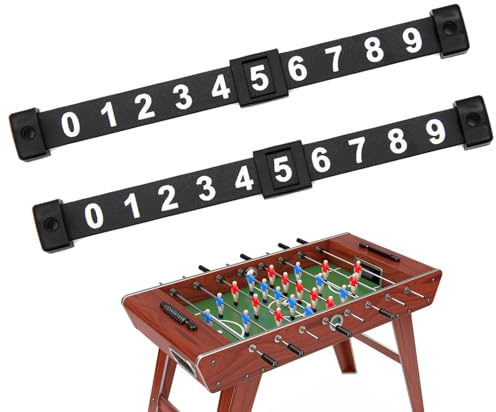 Fotbollsresultaträknare – 2st minibordsräknare, display med 10 siffror | Universal Score Keeper, standard fotbollsspelstillbehör, Shuffleboard Tracking Tool med inomhuslek