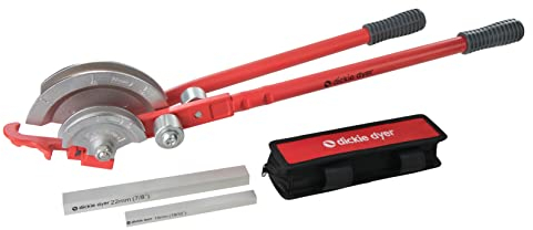 Dickie Dyer 516756 Robustes Rohrbieger-Set, 3-teilig, 15–22 mm, Schwarz