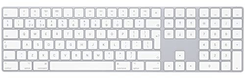 Apple Magic Keyboard with Numeric Keypad (A1843) (QWERTY English) Silver (Renewed)