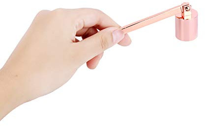 Fyearfly Reizend Edelstahl gerader Rohr geformte Kerze Schnuffer Wick Trimmer Abdeckung Handwerkzeug für Kerze Aroma Therapie(goldene Rose)