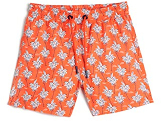 Koton Boys's Shorts med dragsko i handflatan tryckt badbyxor, Korall design (y41), 3-4 år