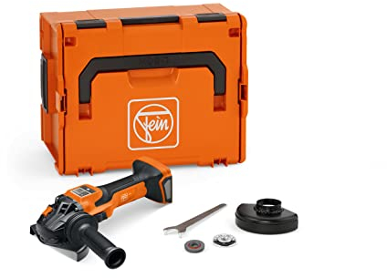 FEIN Akku-Winkelschleifer Ø125 mm, CCG18-125-15 AS, 18V, leistungsstark, für effektive Trenn-, Schleif- und Entgratarbeiten, bürstenloser Motor, Kompatibel mit allen 18 V AMPShare ProCORE-Akkus