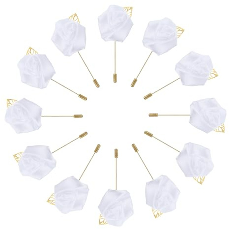 sourcing map Bräutigam Anstecksträuße Rosen Anstecknadeln für Herren Hochzeit Zeremonie Jubiläum Formelles Abendessen Dunkelblau