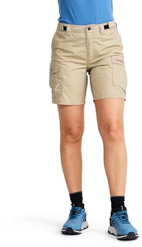 RevolutionRace Rambler Lightweight Pro Shorts für Damen, Leichte Kurze Hose und Wandershorts für Damen, Aluminium/Brindle, M