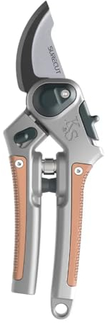 Kent and Stowe Surecut All Purpose Lite Bypass Secateurs, Grey/Copper