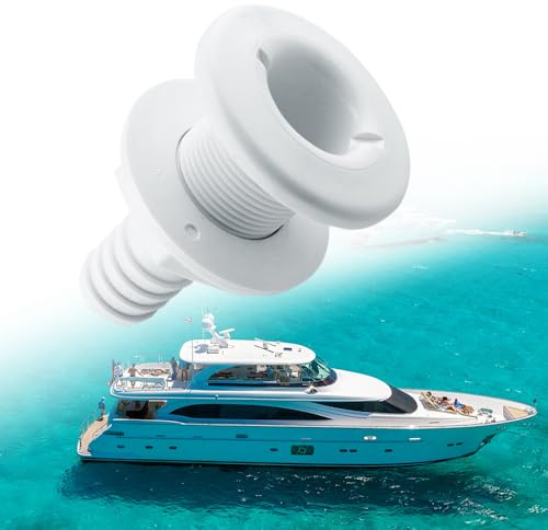 yotutun Borddurchlass Verschraubung, 1-1/2 Zoll 38mm Kunststoff Borddurchführung Rumpfanpassung Rumpfstecker Entlüftung Anschluss Borddurchbruch Ablaufanschluss für Marine Yacht Wohnmobil