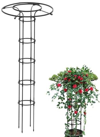 Garten Rankhilfe, 180cm Rankhilfe Garten Obelisk, Gartenspalier Für Kletterpflanzen, Rankhilfe für Kletterpflanzen, Rankhilfe Rankobelisk, Rankgitter Käfige für Kletterpflanzen wie Blumen, Tomaten