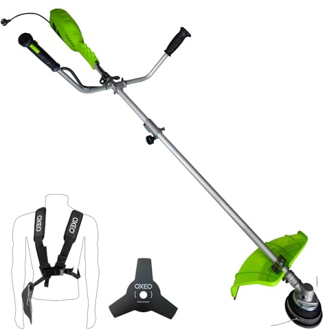 Débroussailleuse électrique 1400W - 2en1 - Coupe-bordure - Tête double fil - Tête universelle alu - lame 3 dents