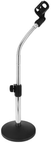 TOYANDONA Supporto Microfono Da Tavolo Regolabile Con Base Ponderata e Tubo Flessibile Stand in Ferro Stabile Per Meeting e Live Broadcast Design Elegante