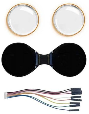 PLCPDM Double Eye 0 71 Zoll Runder LCD Bildschirm Für Wearables Elektronik Doppeltes Elektronisches Auge
