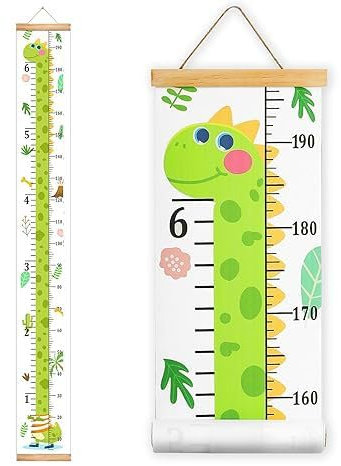 Lichi Messlatte für Kinder, 200 x 20 cm, abnehmbare Messlatte für Kinder, Wandaufhängung, Wachstumstabelle für Babys, Mädchen, Schlafzimmer, Dekoration (Dinosaurier)