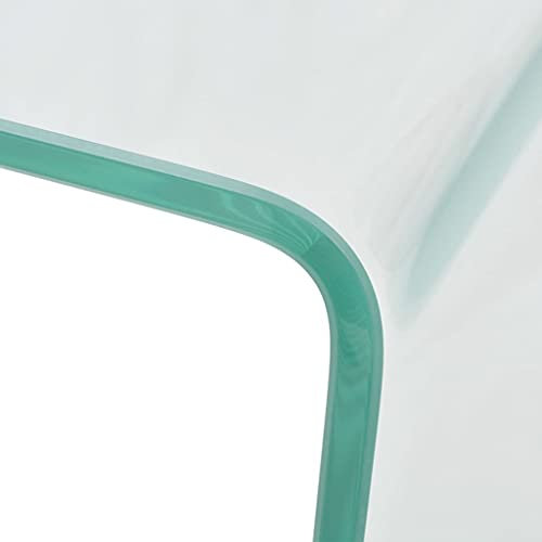HEFZGDB Couchtisch aus gehärtetem Glas 49,5 x 50 x 45 cm Transparent Blumentisch Couchtisch Klein Couch Tisch Wohnzimmer Coffe Table für Balkon Tagungsraum Café Wohnzimmer