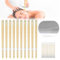 LAJUP 25 Pezzi Set Di Candele Per Orecchie Detergenti Naturali, Beige 10 Pz Coni Orecchie Cerume Con 5 Dischi Protettivi E 10 Tampone Di Cotone, Candele Orecchie Cerume In Cera Di Stoffa