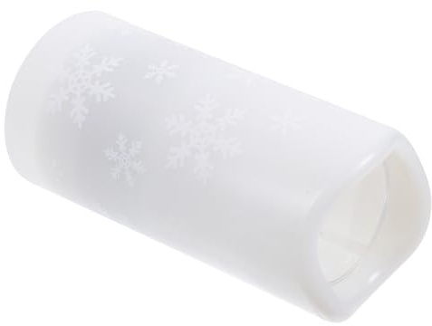 getuse Schneeflocke LED Nachtlicht Weihnachtsdekoration - Flammenloser Kerzenprojektor | Batteriebetrieben | 7,4 x 7,4 x 15 cm | Indoor/Outdoor Holiday Decor