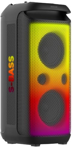 SENCOR PARTYCON Boost Enceinte Portable, 250W RMS, Bluetooth 5.3, Microphone sans Fil, Effets LED, IPX4, Noir