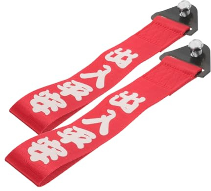 MUELODSIC 2 Piezas Correa de Remolque Resistente con Anillos Reforzados para Parachoques Delantero y Trasero Cinta Decorativa de Poliéster de Alta Resistencia para Recuperación y Remolque de