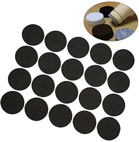 HOMSFOU 200 feltrini rotondi neri, resistenti, per proteggere il pavimento, per mobili, sedie, tavoli, per pavimenti in linoleum e piastrelle in ceramica e legno duro
