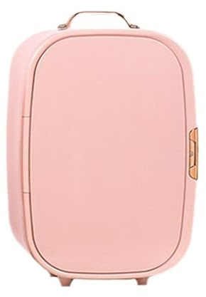 hxoity 20 L Mini Fridge Table Top Refrigerator With Cooler And Warmer Freestanding Food Heater & Beverage Cooler For Bedroom, Cosmetics, Medications, Home And Travel AC+DC Power(Pink,Single core)